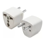 Adaptador Enchufe Universal 2 Pata Chileno Redonda Plana