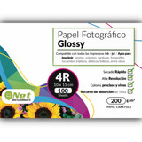 Papel Fotográfico Glossy 4r 200gr Pack 100 Hojas