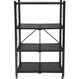 Estante Anaquel Organizador Plegable 4 Niveles Rack Metalico Color Negro