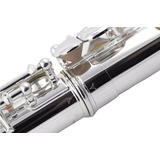 Flauta Yamaha Yfl-211sl Plateada, 16 Orificios, Pie En C, Te