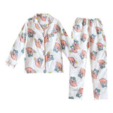 Pijama Mujer 0527 Dumbo Impreso Algodón Pijama Conjunto Cort