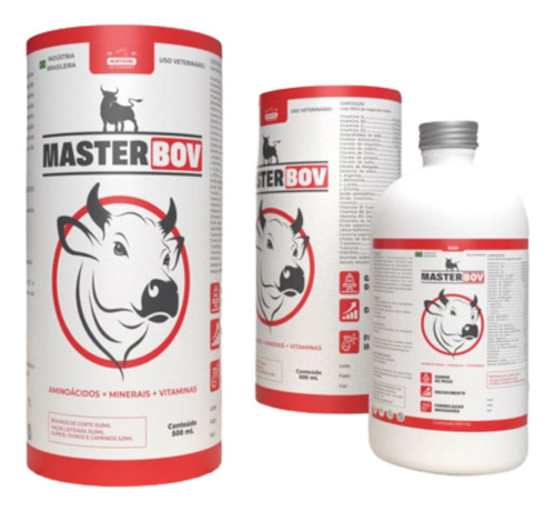 Master Bov  500ml  Crescimento E Ganho De Peso Bovinos