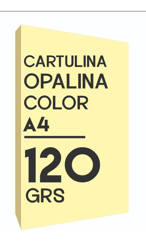 Cartulina Opalina Color A4 120grs Grs. 50 Hojas