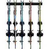 Odoland Ski Rack 5 Pairs Of Ski Snowboard Rack Wall Mount