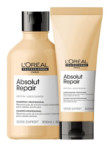 Kit Shampoo  Condicionador Loreal Absolut Repair Gold Quinoa