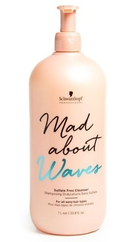 Schwarzkopf Mad About Waves Shampoo Ondas Sin Sulfato 1000ml