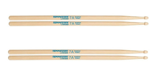 Kit 2 Baqueta Bateria Liverpool Tennessee American Hickory 