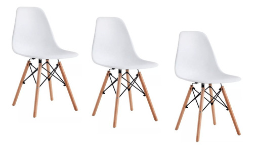 Silla Eames Minimalista 3 Piezas Ideal Salón De Belleza