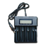 Carregador Quadruplo Lcd Bateria 18650, 16340, 14500, 26650 