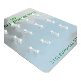 Piercing Trágus Silicone Transparente 8mm Kit 12 Unid Flex