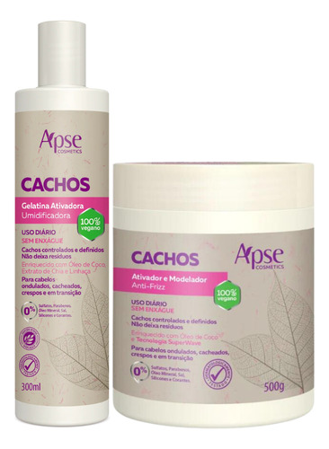 Kit Creme De Pentear E Gelatina Ativadora Cachos Apse