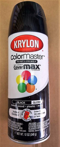 Aerosol Krylon Negro Brillante Interior, Exterior Secado Rap