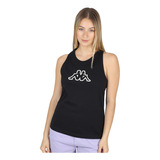 Musculosa Kappa Logo Eta Mujer En Negro | Moov