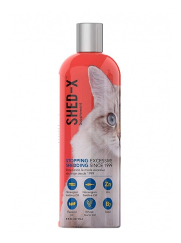 Shed X Dermaplex Gatos Suplemento Vitaminico Pelo Piel 8 Oz