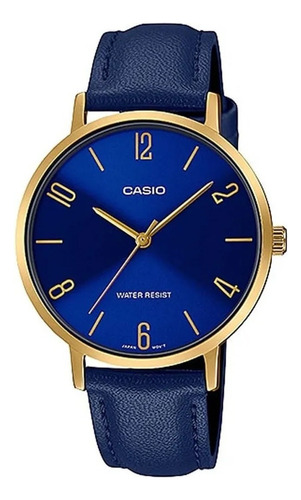 Reloj Casio Mujer Unisex Análogo Ltp-vt01gl-2bu Cuero Azul