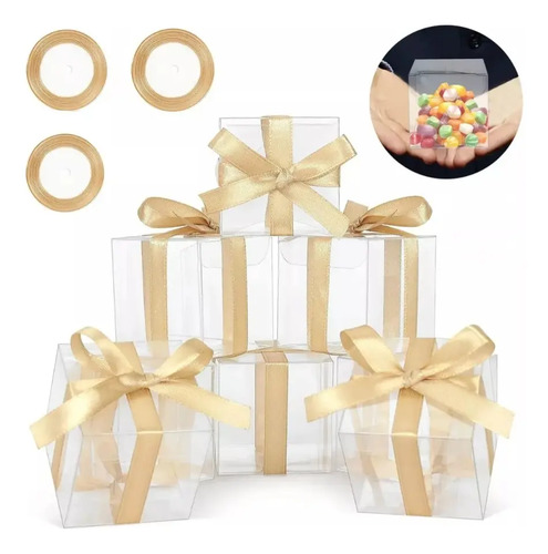 60 Cubos Cajita Transparente Para Dulces Y Recuerdos 5x5x5cm | MercadoLibre