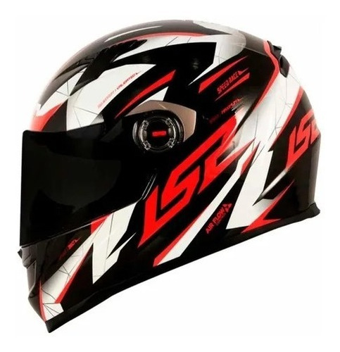 Capacete Ls2 Ff358 Draze Branco/azul/vermelho