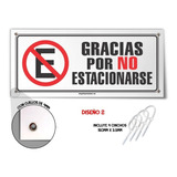 Señalética Gracias Por No Estacionarse 36x16