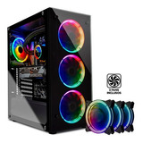 Kit Gabinete Gamer Atx + Cooler Fan 120mm Ventilador Para Pc