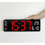 Reloj Despertador Luz Led Digital  De Mesa Y Pared Control