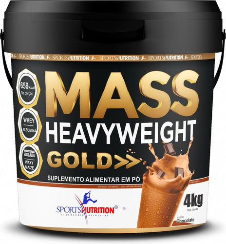 Potão Hipercalórico Mass Heavyweight Com Whey Isolado - 4kg