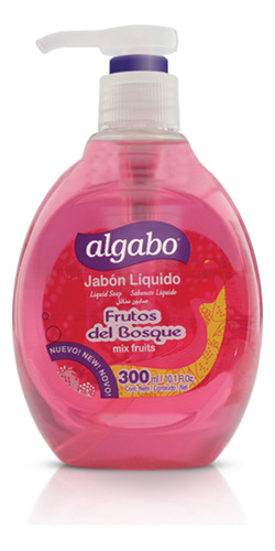 Algabo Jabon Liquido X300 C/valvula Frutos Del Bosque 