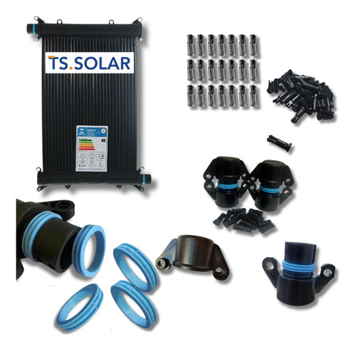 Kit Aquecimento Solar Para Piscina Coletor 5,00x0,30