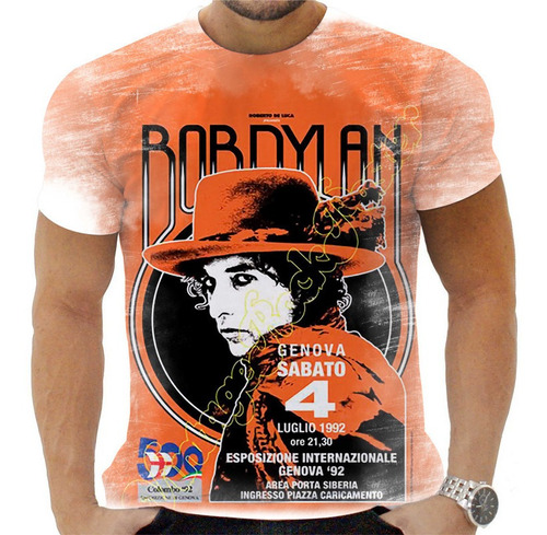 Camisa Camiseta Bob Dilan Bnada Musica Rock Classico K02
