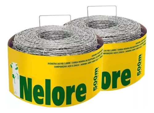 Kit 2 Arames Farpado Nelore Morlan 500mt