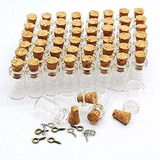 Mini Botellas De Vidrio 0.5ml C/corcho 18x10mm 100u +pitones