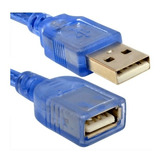 Cable Extension Macho Hembra Usb De 3 Mt Version 2.0  Azul