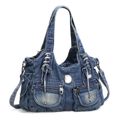Bolsos De Mezclilla Bolso Casual De Mujer De Gran Capacidad  | Envío gratis