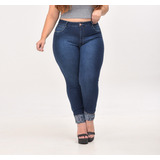 Calça Jeans Plus Size Roupa Feminina Tamanhos Grandes Strech