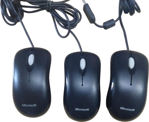 Kit Mouses Microsoft Usb - 3 Unidades - De Mostruário 