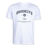 Camiseta New Era Golf Culture Nba Brooklyn Nets Branco