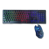 Teclado Y Mouse Gamer Yelandar Jx-kt333 Ergonomico Luces Rgb