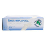 100 Guantes Látex No Estéril Para Examen Médico Talla Chico Color Blanco Talla S