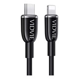 Cable Compatible Con iPhone Usb-c & Lightning 30w 120mm Ca Color Negro