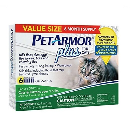 Petarmor Plus Pulgas Y Garrapatas El Tratamiento De Los Gato