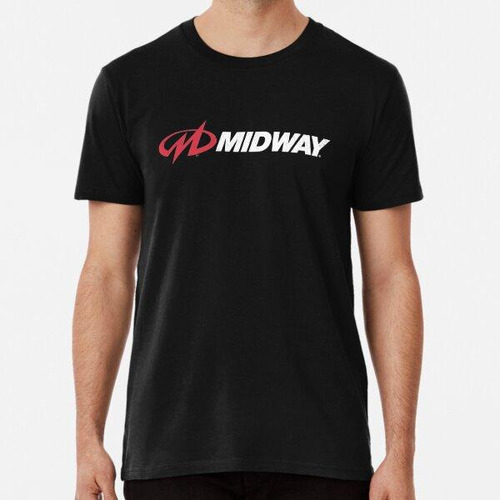 Remera Midway Arcade Retro Video Game Company Logo Con Efect