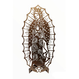 Virgen De Guadalupe 60cm Estrellas Y Flores Celosía De Metal