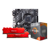 Kit Placa Mãe Asus A520m-e Ryzen 5 4600g 2x16gb Redragon