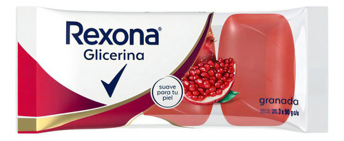 Jabón En Barra Rexona De Glicerina Granada X 3 Un X 90 G