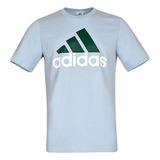 Playera Casual Caballero adidas Ij8576 Textil Azul