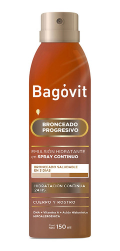 Bronceado Progresivo Spray Bagóvit Corporal  150 Ml