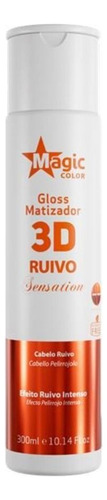 Gloss Matizador 3d Magic Color Efeito Ruivo Intenso - 300ml
