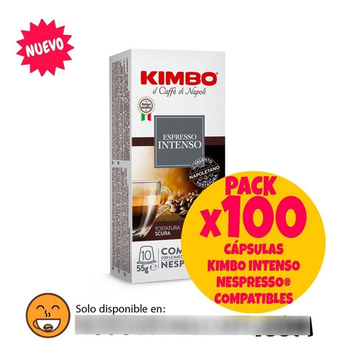 Pack 100 Cápsulas Kimbo Intenso Nespresso® Compatibles 