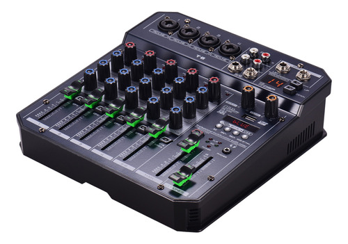 Consola De Mezcla Sonido Reproductor Portátil De 6 Canales G