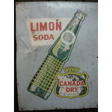Letrero Cartel Antiguo Limón Soda