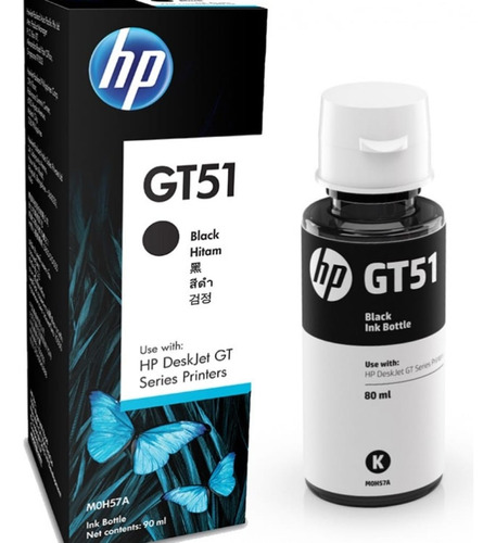 Botella Negra Tinta Original Hp Gt51 Impre Gt-5820 Tank 415